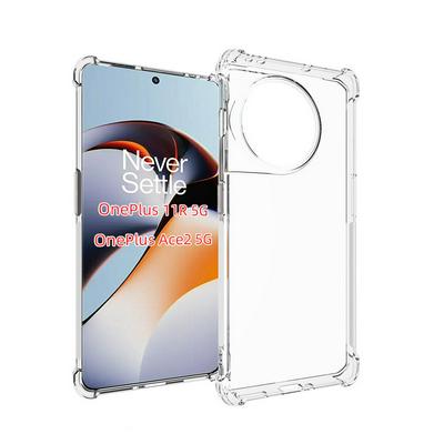 Anti-Fingerprint Non-Slip Waterproof Four Corners Shockproof Transparent Soft TPU Back Cover Protective Case for OnePlus 11R/Ace2 5G