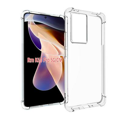 Xiaomi Redmi K60 Pro Anti-Fingerprint Non-Slip Waterproof Four Corners Shockproof Transparent Soft TPU Back Cover Protective Case