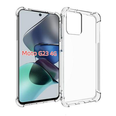 Anti-Fingerprint Non-Slip Waterproof Four Corners Shockproof Transparent Soft TPU Back Cover Protective Case for Motorola G23 4G/G13