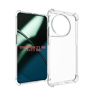 Anti-Fingerprint Non-Slip Waterproof Four Corners Shockproof Transparent Soft TPU Back Cover Protective Case for OnePlus 11