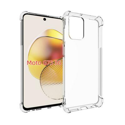 Anti-Fingerprint Non-Slip Waterproof Four Corners Shockproof Transparent Soft TPU Back Cover Protective Case for Motorola G73 5G