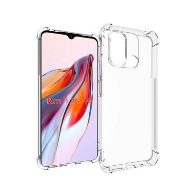 Xiaomi Redmi12C 4G Anti-Fingerprint Non-Slip Waterproof Four Corners Shockproof Transparent Soft TPU Back Cover Protective Case