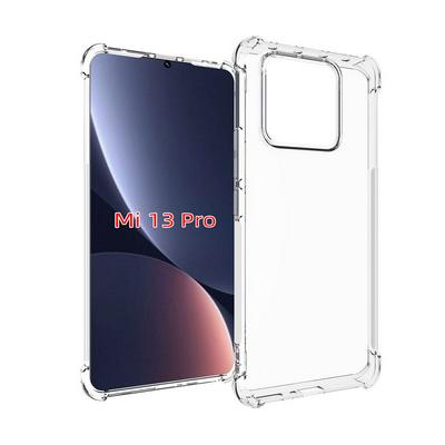 Xiaomi 13 pro Anti-Fingerprint Non-Slip Waterproof Four Corners Shockproof Transparent Soft TPU Back Cover Protective Case
