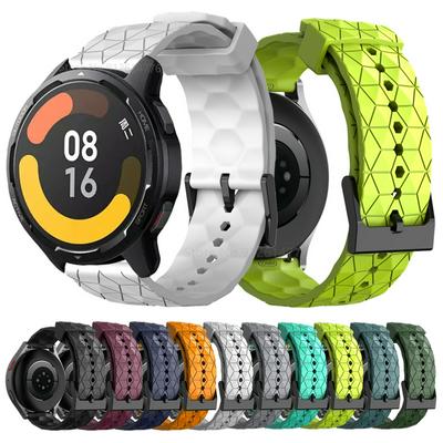 20MM Silicone watch band with football pattern For Samsung Galaxy Watch 5 watch5 pro/Huawei Watch GT3 42mm/Huami amazfit GTS 2