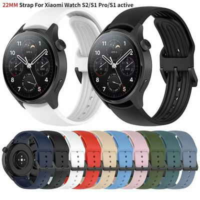 22mm Silicone Strap For Xiaomi Watch S2 S1 Active Breathable Watchbands For Mi Watch Color sports S1 pro Correa Sport Bracelet