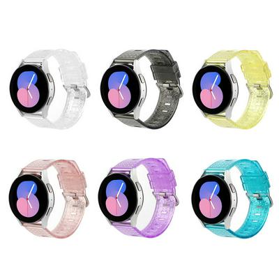 20mm Diamond grai transparent watchband for Huawei watch GT3 42mm/Samsung Galaxy watch 5 pro