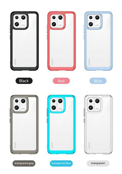 For Xiaomi 13 TPU + Acrylic Back Cover Anti-fall Clear Phone Case with Independent PC Buttons