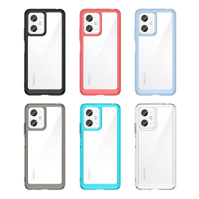 For Xiaomi Redmi Note 12 TPU + Acrylic Back Cover Anti-fall Clear Phone Case with Independent PC Buttons