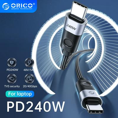 ORICO 240W Fast Charging USB4 Data Cable PD3.1 Power Line Type C Cable 8K@60Hz 40Gbps for PS5 Nintendo Switch Galaxy S22 MacBook