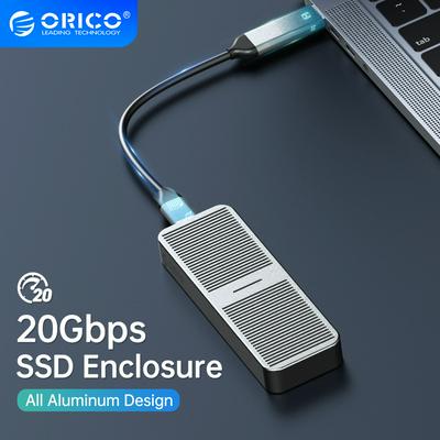 ORICO 20Gbps M.2 NVME SSD Case with Built-in Cooling Vest Upgraded Aluminum Type-C M2 NVME SSD Enclosure for Apple MacBook Pro