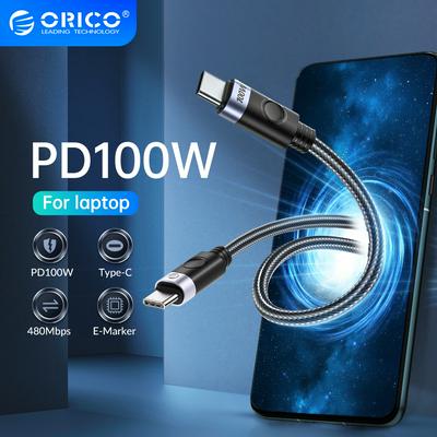 ORICO USB C To Type C Charging Cable C Port Data Cord PD100W  Fast Charger Wire  for OnePlus 10 Pro Xiaomi laptop charging