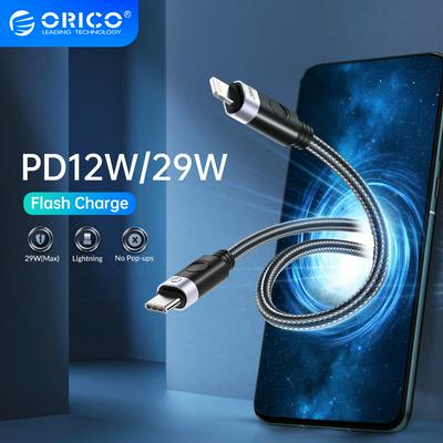 ORICO PD 29W USB C to Lightning Cable MacBook USB C Fast Charging for iPhone Charger Type C Cable for iPhone 13 12 Pro Max