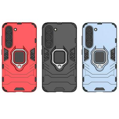 For Samsung Galaxy S23 Black Panther 2 in 1 Detachable Magnetic Attraction Shockproof with Stand Hard PC + Soft TPU Back Cover Case