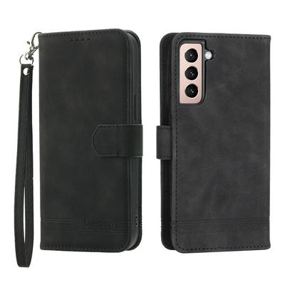 For Samsung Galaxy S21 Plus Series Line Terms Strong Magnetic Closure PU Leather + TPU Wallet Case