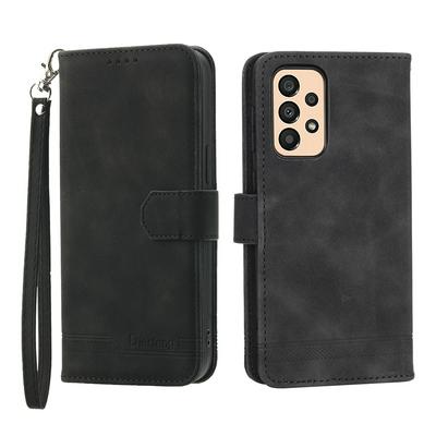 For Samsung Galaxy A33 5G Series Line Terms Strong Magnetic Closure PU Leather + TPU Wallet Case