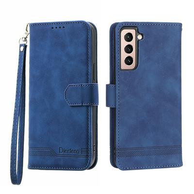 For Samsung Galaxy S21 Series Line Terms Strong Magnetic Closure PU Leather + TPU Wallet Case