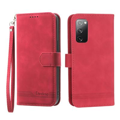 For Samsung Galaxy S20 FE Series Line Terms Strong Magnetic Closure PU Leather + TPU Wallet Case