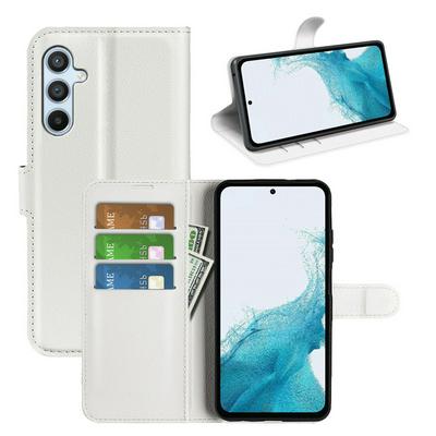 For Samsung Galaxy A54 Lychee Pattern Folio Flip Leather Case with Stand and Card Slots Function