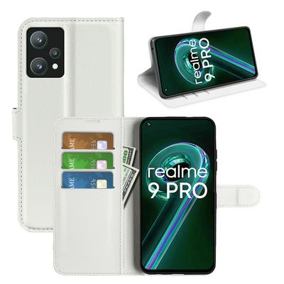 For OnePlus Nord CE 2 Lite 5G/ OPPO Realme 9 Pro/OPPO Realme V25 Solid Color Scratch Resistant Folio Flip Leather Case with Stand and Card Slots Function