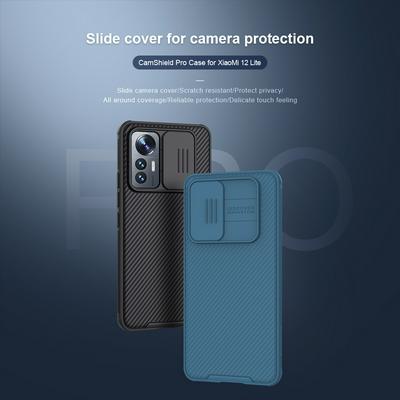 NILLKIN CamShield Pro for Xiaomi 12 Lite PC+TPU Hybrid Phone Cover Drop-proof Case with Camera Slide Lidid