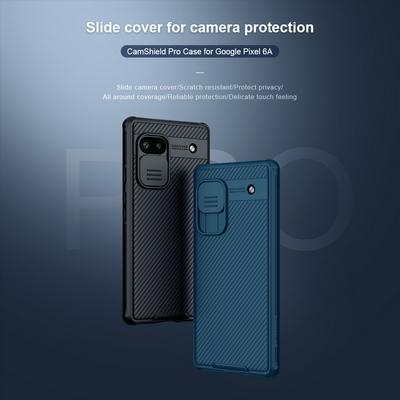 NILLKIN CamShield Pro for Google Pixel 6A PC+TPU Hybrid Phone Cover Drop-proof Case with Camera Slide Lidid