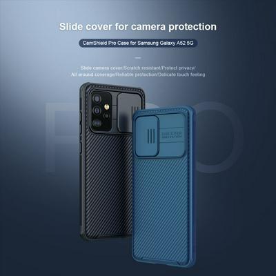 NILLKIN CamShield Pro for Samsung Galaxy A52 5G PC+TPU Hybrid Phone Cover Drop-proof Case with Camera Slide Lidid