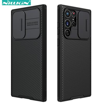 NILLKIN CamShield Pro for Samsung Galaxy S22 Ultra PC+TPU Hybrid Phone Cover Drop-proof Case with Camera Slide Lid