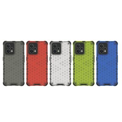 For OPPo Realme 9 Pro Plus Honeycomb Textured Well-protected TPU + PC Phone Case Cover