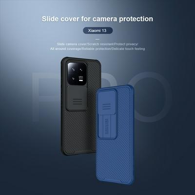 NILLKIN CamShield Pro for Xiaomi 13 PC+TPU Hybrid Phone Cover Drop-proof Case with Camera Slide Lid