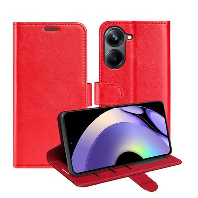 For Realme 10 Pro R64 Pattern Single Folded Edge Folio Flip Leather Wallet Phone Case