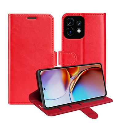 For Motorola X40 R64 Pattern Single Folded Edge Folio Flip Leather Wallet Phone Case