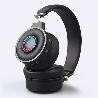 Kingkong  Colorful LED Light Wireless Gaming Bluetooth Headphones Hifi Stereo Earphones Headset with Mic Built in TF card slot/FM radio