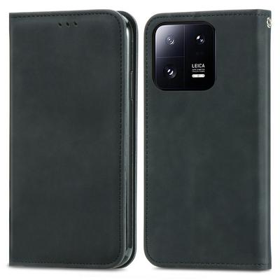 For Xiaomi 13 Pro Skin Feel Magnetic Attraction Flip Leather Wallet Case with Card Slot and Stand
