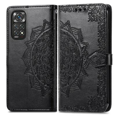 For Xiaomi Redmi Note 11S/Note 11 4G Relief Mandala Pattern Three Card Slots Series Side Flip PU Leather + Soft TPU with Magnetic Buckle and Stand Wallet Case