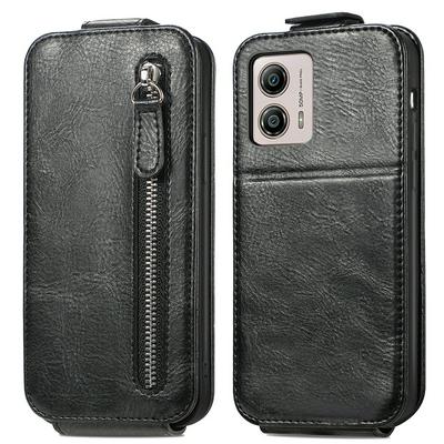 For Motorola G53 5G PU Leather Phone Case Vertical Flip Phone Stand Cover with Wallet