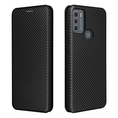 For Motorola Moto G50 Carbon Fiber Texture Shockproof and Scratchproof Hard PC+TPU Phone Case