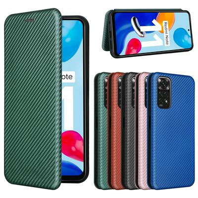 For Xiaomi Redmi Note 11S Carbon Fiber Texture Shockproof and Scratchproof Hard PC+TPU Phone Case
