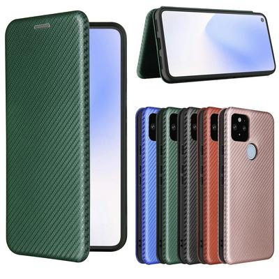 For Google Pixel 5A 5G Carbon Fiber Texture Shockproof and Scratchproof Hard PC+TPU Phone Case