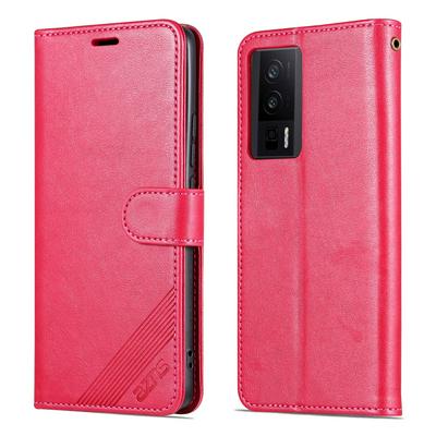 AZNS For Xiaomi Redmi K60 Wallet Phone Case Shockproof PU Leather Cover Anti-Scratch Phone Case with Stand