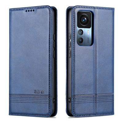 For Xiaomi 12T/12Pro Ox Pattern Shock-Absorption Side Flip Magnetic Attraction PU Leather + Soft TPU with Card Slots and Stand Wallet Case