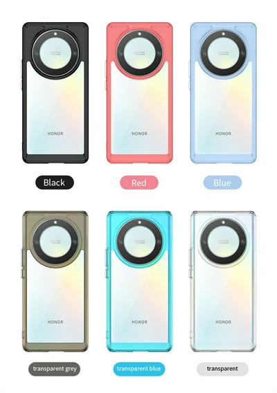 For Honor Magic 5 Lite TPU + Acrylic Back Cover Anti-fall Clear Phone Case with Independent PC Buttons 