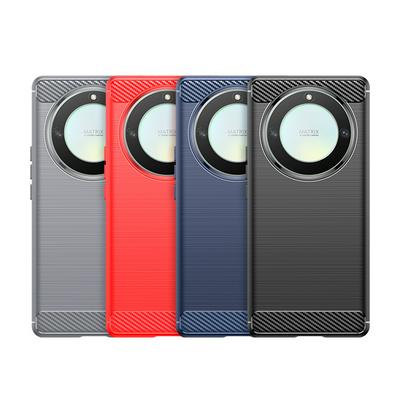 For Honor Magic 5 Lite Carbon Fiber Drawing Series Scratch Resistant Shock Absorption Soft TPU Back Cover Case