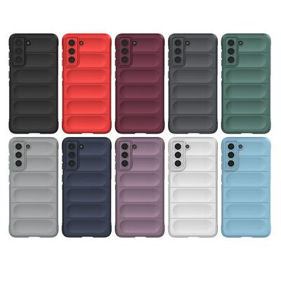 For Samsung Galaxy S21 FE 5G Anti-drop Rugged Cell Phone Case Shockproof TPU Back Cover Protector