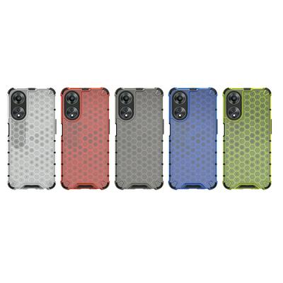 For Oppo A98 5G Honeycomb Textured Well-protected TPU + PC Phone Case Cover