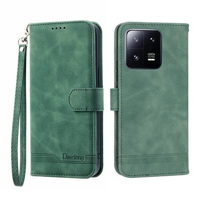 For  Xiaomi 13 Pro Series Line Terms Strong Magnetic Closure PU Leather + TPU Wallet Case