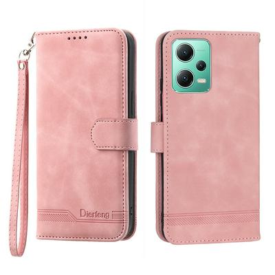 For  Xiaomi Redmi Note 12 Pro Series Line Terms Strong Magnetic Closure PU Leather + TPU Wallet Case