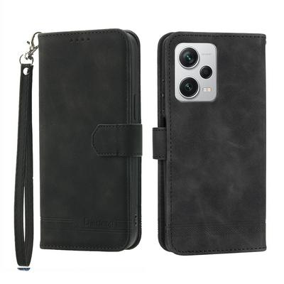 For  Xiaomi Redmi Note 12 Pro Plus Series Line Terms Strong Magnetic Closure PU Leather + TPU Wallet Case