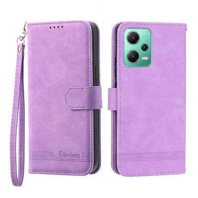 For  Xiaomi Redmi Note 12 Series Line Terms Strong Magnetic Closure PU Leather + TPU Wallet Case
