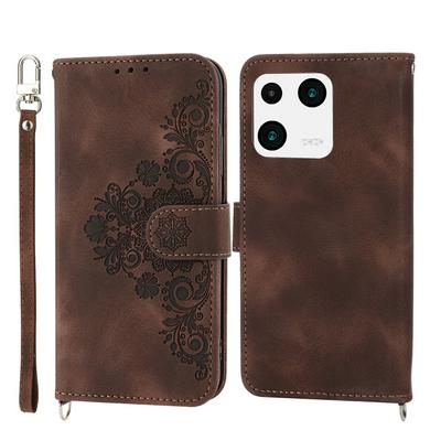 For Xiaomi 13 Embossed Skin Feel Scratch Resistant PU Leather Wallet Phone Case