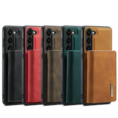 DG.MING M1 Series Drop-proof Kickstand Design Cover with Detachable Magnetic Wallet for Samsung Galaxy S23